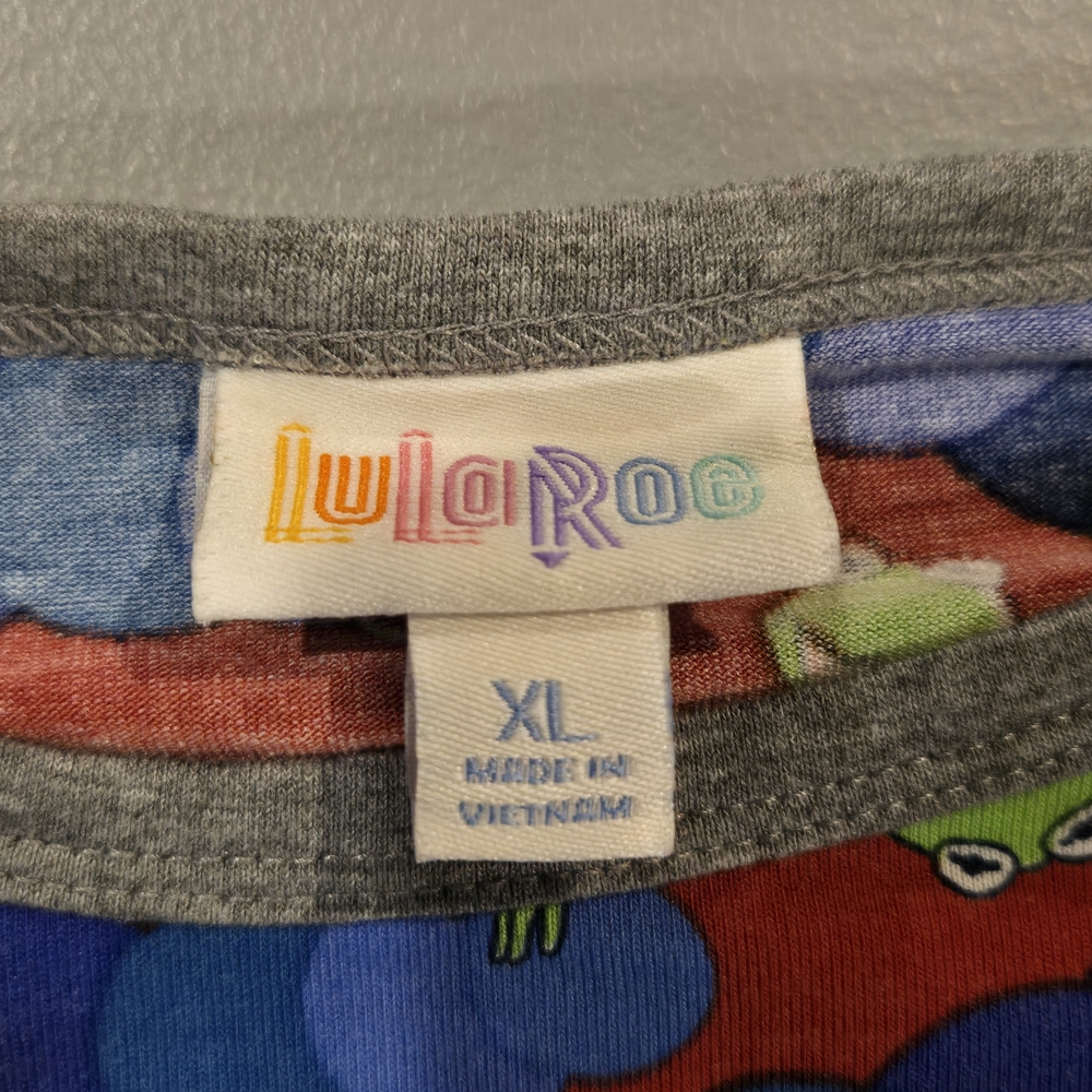 Colorful Frog Patterned Raglan Shirt (5c21) - Picture 3 of 4